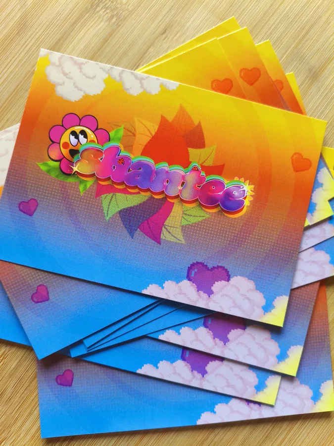Recto de ma carte pour le Demoscene Card Exchange 2025